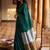 Teal zari  cotton khadi saree
