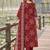 women ethnic motifs printed regular mirror work  cotton kurta with trousers & with dupatta