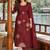 women ethnic motifs embroidered regular mirror work  cotton kurta with trousers & with
