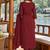 women ethnic motifs embroidered regular mirror work  cotton kurta with trousers & with