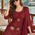 women ethnic motifs embroidered regular mirror work  cotton kurta with trousers & with