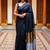 Black zari  cotton khadi saree