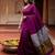 Magenta zari  cotton khadi saree