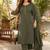 women ethnic motifs embroidered regular thread work  cotton kurta with trousers & with