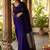Purple woven design zari  cotton khadi saree