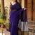 Purple woven design zari  cotton khadi saree