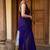Purple woven design zari  cotton khadi saree