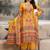 women ethnic motifs printed regular mirror work kurta with palazzos & with dupatta