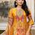 women ethnic motifs printed regular mirror work kurta with palazzos & with dupatta