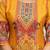 women ethnic motifs printed regular mirror work kurta with palazzos & with dupatta