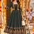 women ethnic motifs printed empire  cotton kurta with trousers & with dupatta