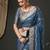 Blue woven design zari  georgette kanjeevaram saree