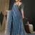 Blue woven design zari  georgette kanjeevaram saree