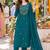 women ethnic motifs embroidered regular mirror work  cotton kurta with trousers & with
