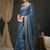 Blue woven design zari  georgette kanjeevaram saree