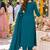 women ethnic motifs embroidered regular mirror work  cotton kurta with trousers & with