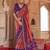 Peach silk blend patola saree