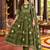women ethnic motifs printed regular mirror work  cotton kurta with trousers & with dupatta