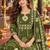 women ethnic motifs printed regular mirror work  cotton kurta with trousers & with dupatta