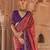 Peach silk blend patola saree