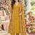women ethnic motifs printed regular mirror work  cotton kurta with trousers & with dupatta