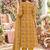 women ethnic motifs printed regular mirror work  cotton kurta with trousers & with dupatta