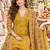 women ethnic motifs printed regular mirror work  cotton kurta with trousers & with dupatta