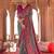 Turquoise silk blend patola saree