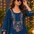 women ethnic motifs embroidered regular thread work  cotton kurta with trousers & with