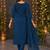 women ethnic motifs embroidered regular thread work  cotton kurta with trousers & with