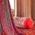 Turquoise silk blend patola saree
