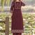 women ethnic motifs embroidered regular mirror work  cotton kurta with trousers & with