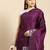 Burgundy burgundy & white floral embroidered satin saree