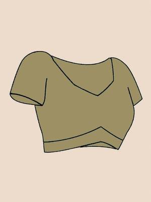 Brown  cotton khadi saree with blouse 4