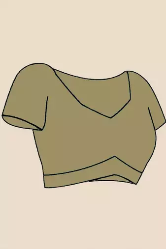 Brown  cotton khadi saree with blouse