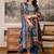 women ethnic motifs printed regular kurta with palazzos & with dupatta