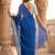 Blue woven design  cotton handloom khadi saree