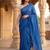 Blue woven design  cotton handloom khadi saree