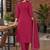 women ethnic motifs printed regular  cotton kurta with trousers & with dupatta