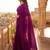 Purple embellished  cotton khadi saree