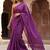 Purple  cotton khadi saree with blouse