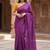 Purple  cotton khadi saree with blouse