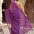 Purple  cotton khadi saree with blouse