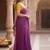 Purple  cotton khadi saree with blouse