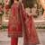 women ethnic motifs printed regular kurta with trousers & with dupatta