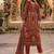 women ethnic motifs printed regular kurta with trousers & with dupatta