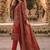 women ethnic motifs printed regular kurta with trousers & with dupatta
