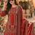 women ethnic motifs printed regular kurta with trousers & with dupatta