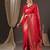 Red floral zari banarasi saree