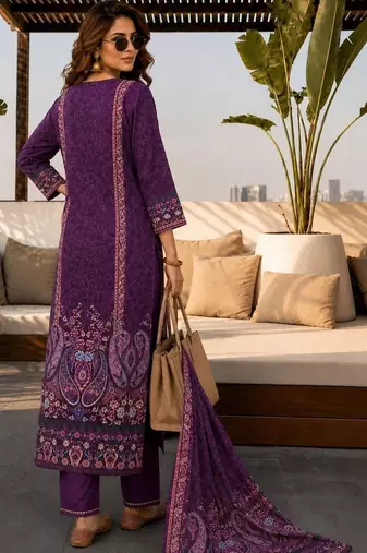 women ethnic motifs printed regular  silk kurta with trousers & with dupatta